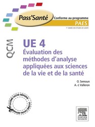 UE4 - Evaluation des méthodes d'analysesappliquées aux sciences de la vie et de la santé (QCM)